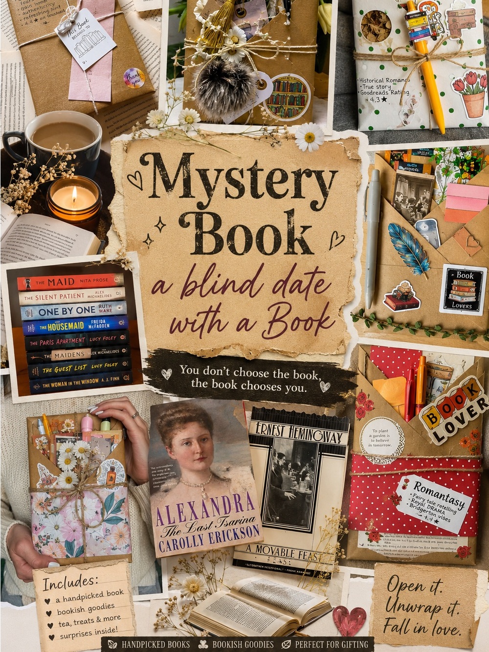 Mystery Book | Blind Date with a Book | Mystery Book Gift Box | Book Lover Gift